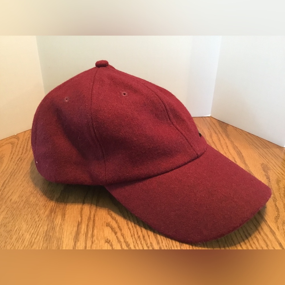 Men's Burgundy Stetson Baseball Cap, Wool Poly